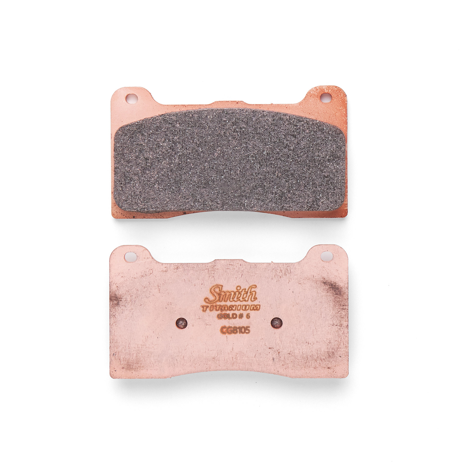 Set of Rear Brake Pads Gold 6 For Narrow 4 Piston Caliper Smith